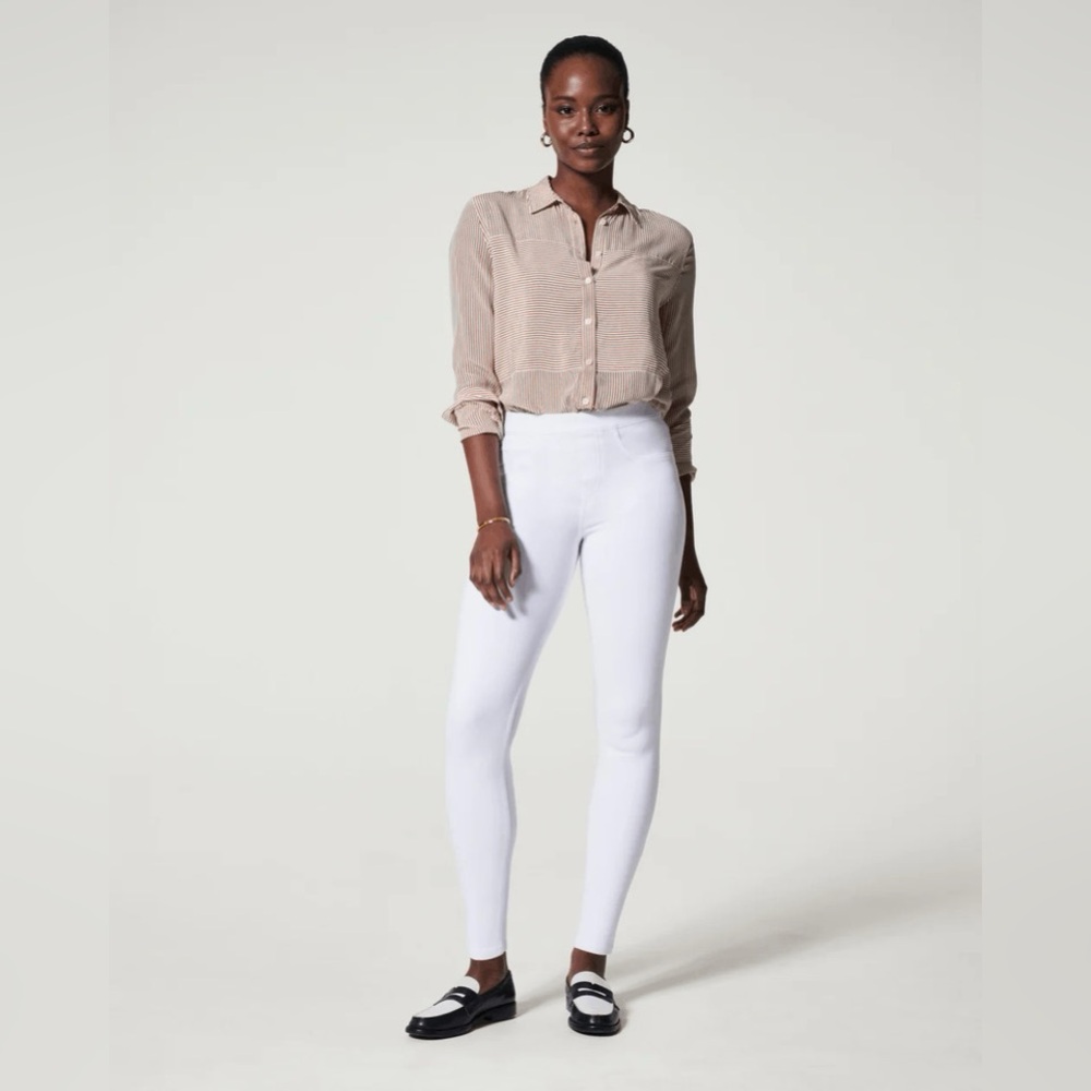 SPANX Jean-ish Ankle Leggings in White Size Small